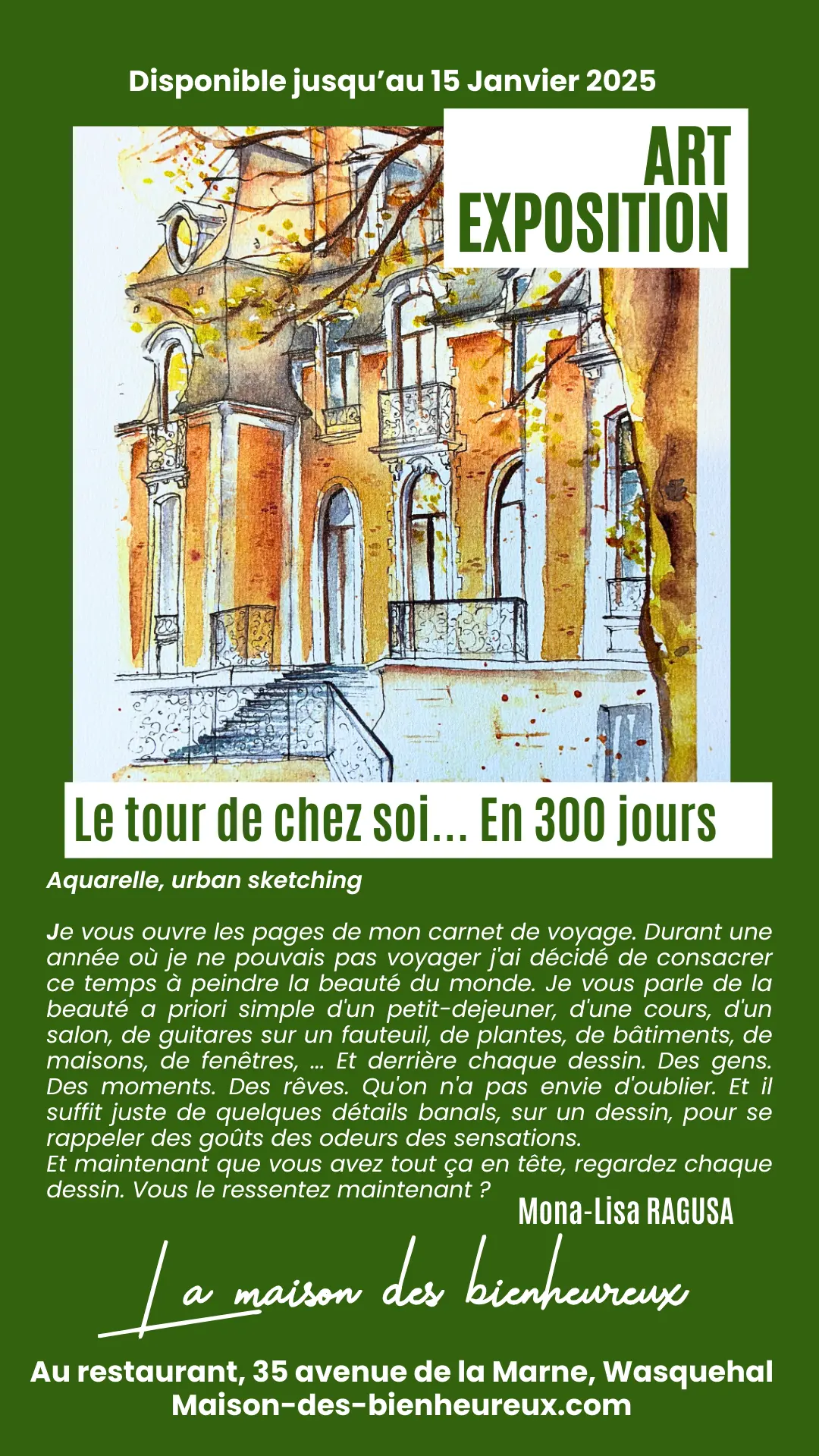 affiche art exposition moderne minimal noir blanc votre story